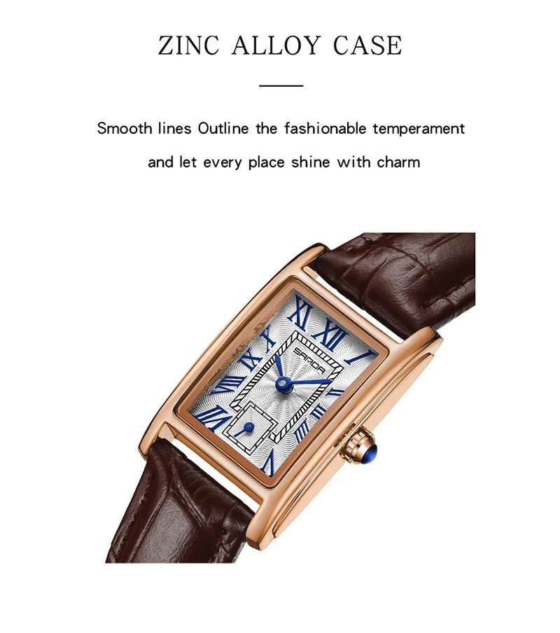 Hot Sale Women's Wristwatch Alloy Fashion Elegant Compact Quartz Ladies Rose Gold Wrist Watch Waterproof 3ATM Steel - Checkouts USA