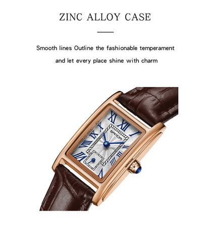 Hot Sale Women's Wristwatch Alloy Fashion Elegant Compact Quartz Ladies Rose Gold Wrist Watch Waterproof 3ATM Steel - Checkouts USA