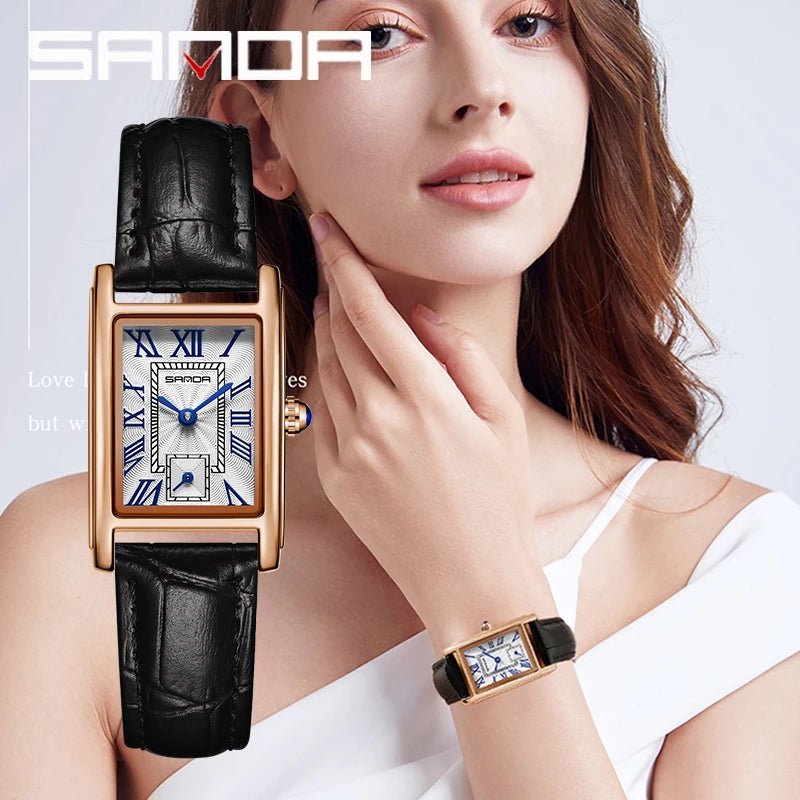 Hot Sale Women's Wristwatch Alloy Fashion Elegant Compact Quartz Ladies Rose Gold Wrist Watch Waterproof 3ATM Steel - Checkouts USA