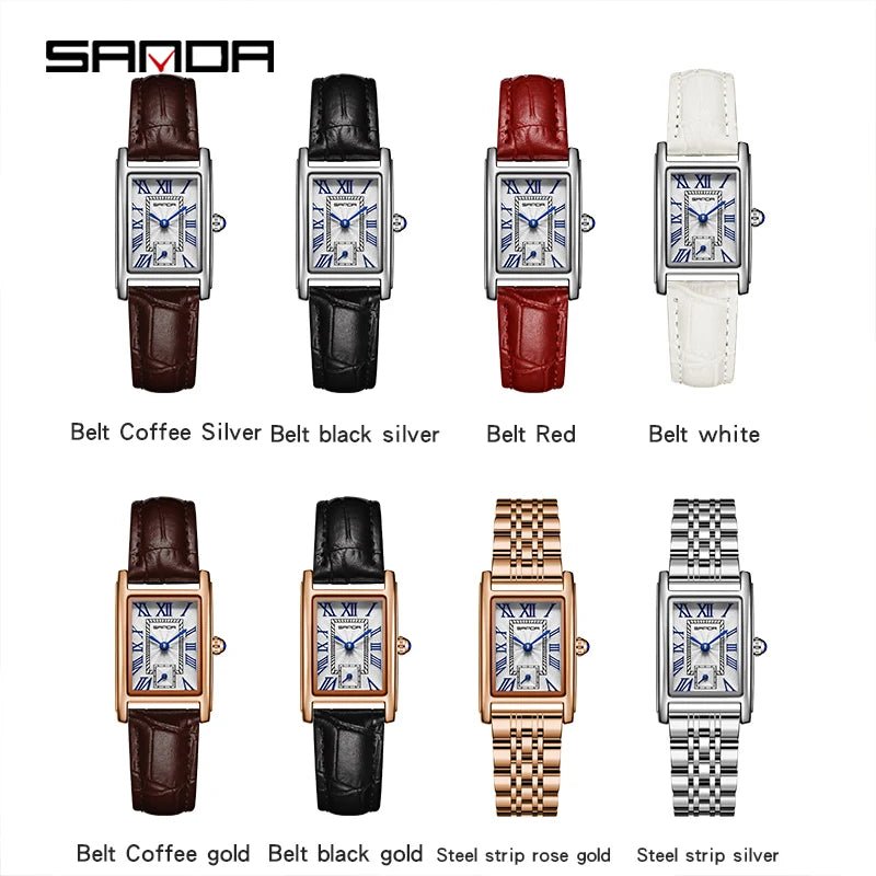 Hot Sale Women's Wristwatch Alloy Fashion Elegant Compact Quartz Ladies Rose Gold Wrist Watch Waterproof 3ATM Steel - Checkouts USA