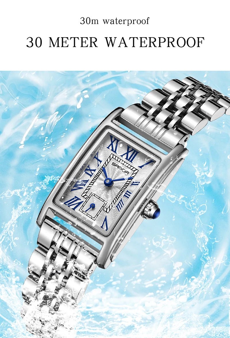 Hot Sale Women's Wristwatch Alloy Fashion Elegant Compact Quartz Ladies Rose Gold Wrist Watch Waterproof 3ATM Steel - Checkouts USA