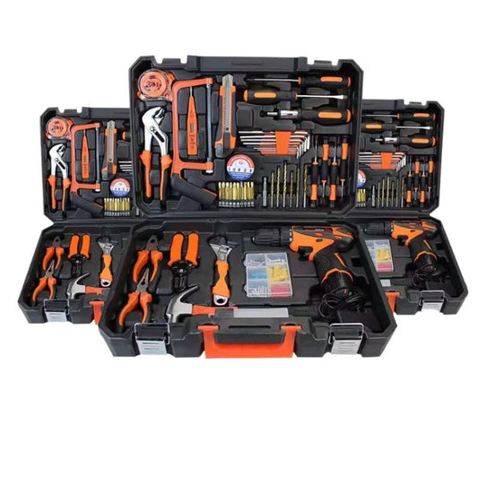 Household Hardware Tools Combination Set Car Maintenance Tools Electric Drill Impact Drill Set Toolbox - Checkouts USA