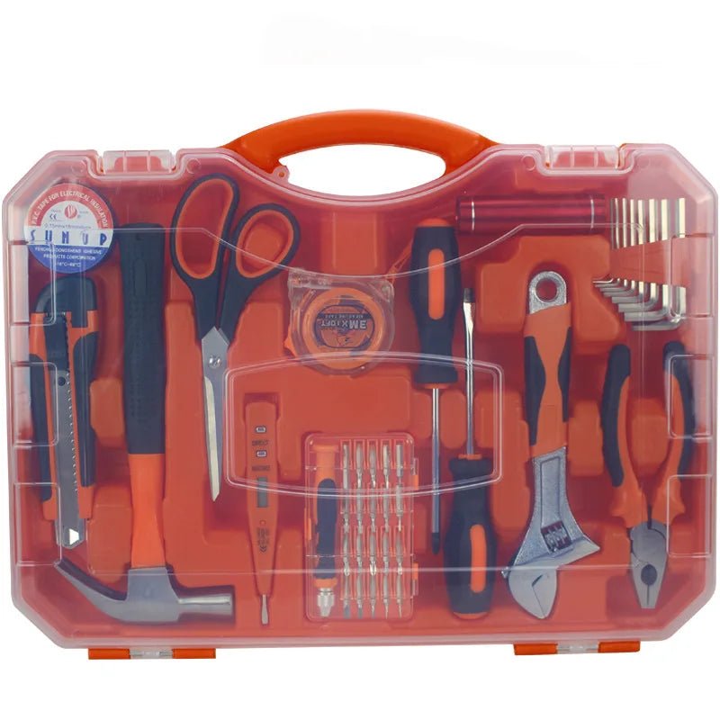 Household Hardware Tools Combination Set Car Maintenance Tools Electric Drill Impact Drill Set Toolbox - Checkouts USA