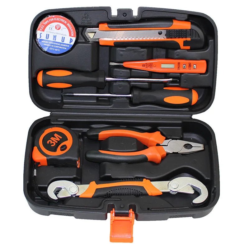 Household Hardware Tools Combination Set Car Maintenance Tools Electric Drill Impact Drill Set Toolbox - Checkouts USA