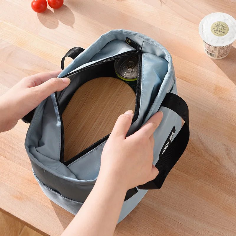 Insulated Bento Lunch Box Thermal Bag Large Capacity Food Zipper Storage Bags Container for Women Cooler Travel Picnic Handbags - Checkouts UK