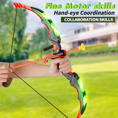 Kids LED Archery Toy Set, Hand - Eye Coordination Training, Multiple Options, Indoor Outdoor Sports Gift, Christmas/Halloween - Checkouts USA