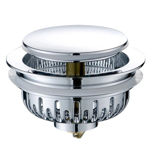 Kitchen sink push - type pop - up core strainer leaky plug laundry pool vegetable basin large basket deodorizing filter drain plug - Checkouts USA