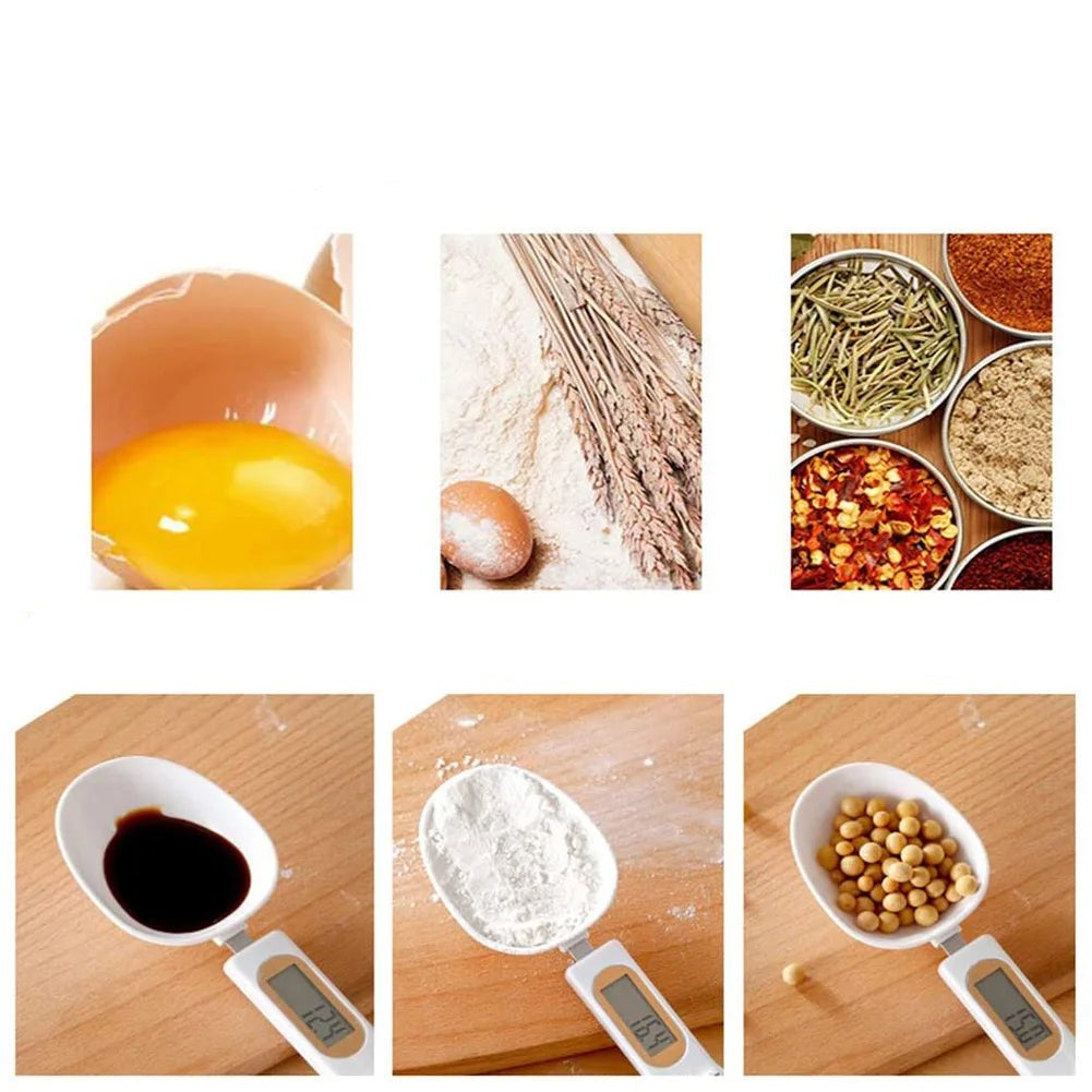 LCD Digital Kitchen Scale Electronic Cooking Food Weight Measuring Spoon 500g 0.1g Coffee Tea Sugar Spoon Scale Kitchen Tool - Checkouts UK