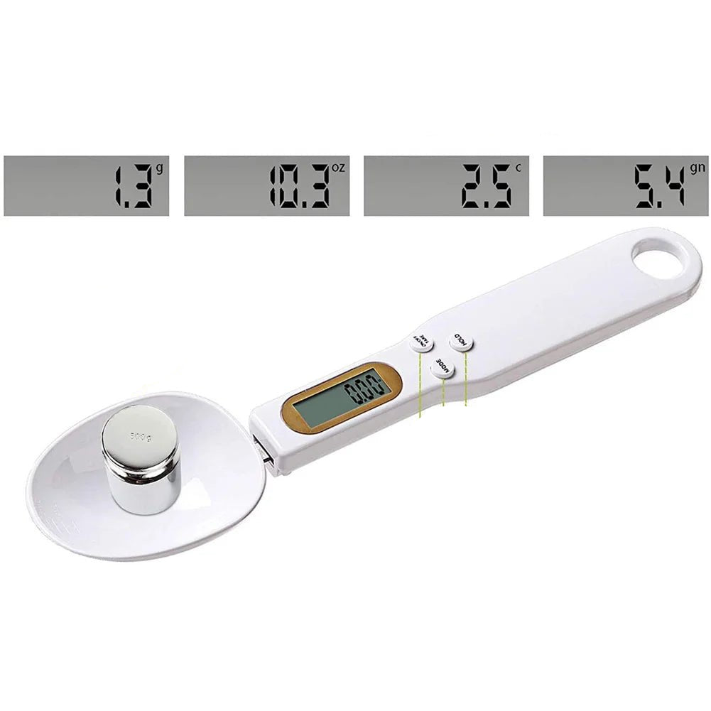 LCD Digital Kitchen Scale Electronic Cooking Food Weight Measuring Spoon 500g 0.1g Coffee Tea Sugar Spoon Scale Kitchen Tool - Checkouts UK