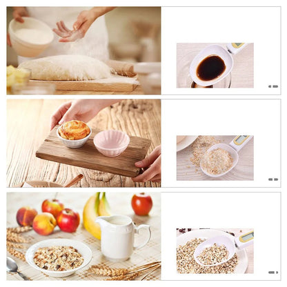 LCD Digital Kitchen Scale Electronic Cooking Food Weight Measuring Spoon 500g 0.1g Coffee Tea Sugar Spoon Scale Kitchen Tool - Checkouts UK