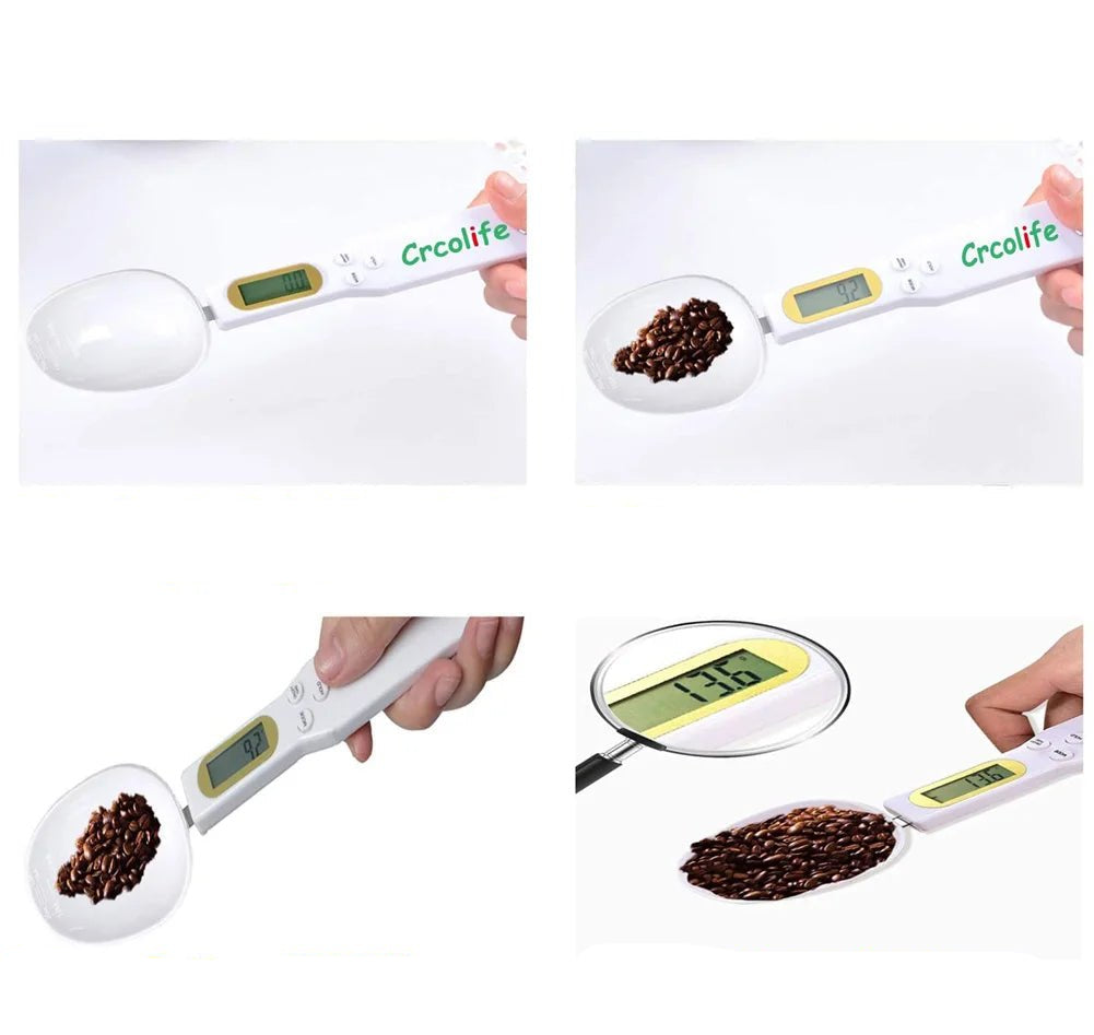 LCD Digital Kitchen Scale Electronic Cooking Food Weight Measuring Spoon 500g 0.1g Coffee Tea Sugar Spoon Scale Kitchen Tool - Checkouts UK
