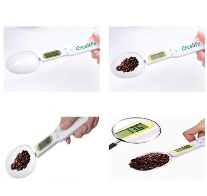 LCD Digital Kitchen Scale Electronic Cooking Food Weight Measuring Spoon 500g 0.1g Coffee Tea Sugar Spoon Scale Kitchen Tool - Checkouts UK