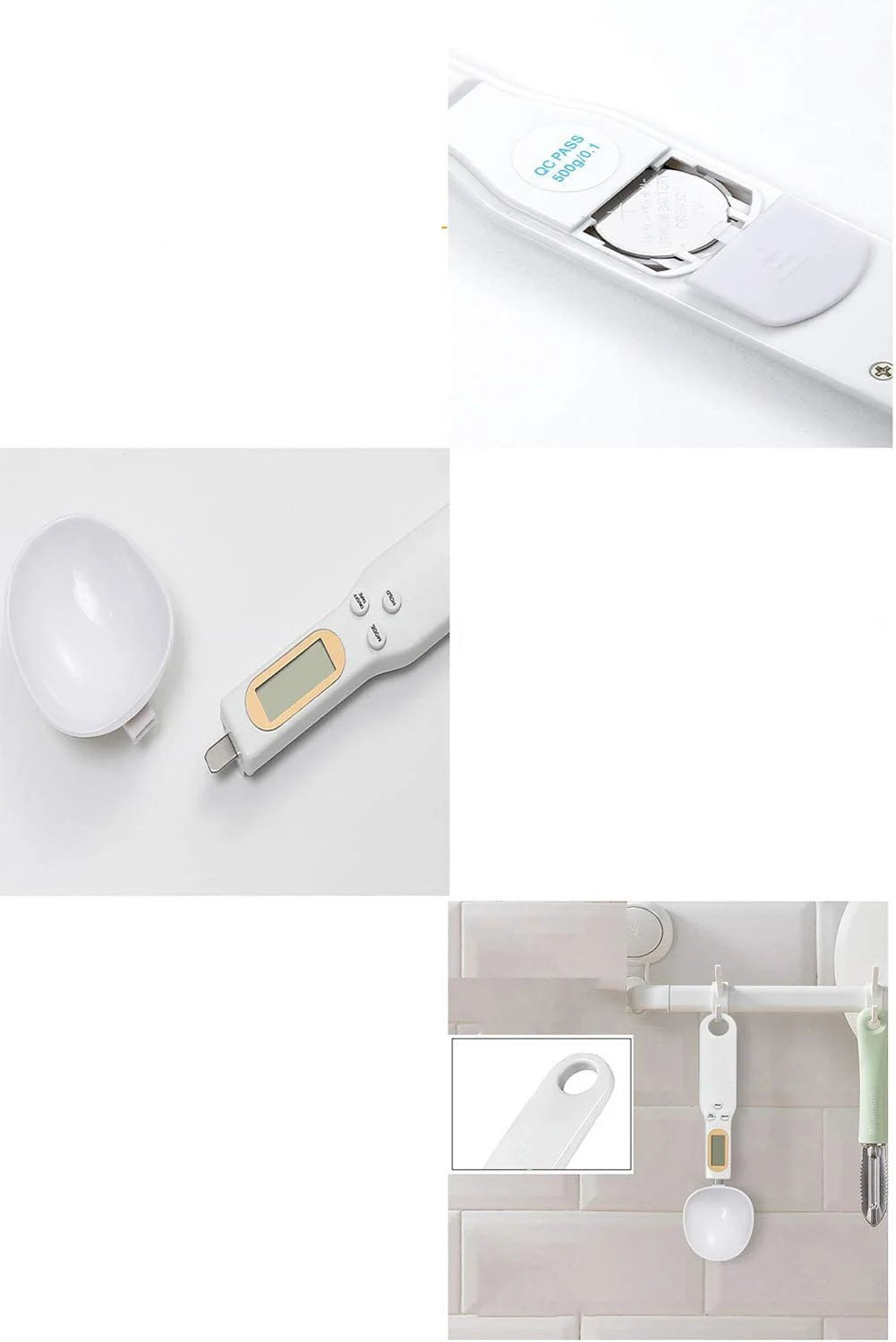 LCD Digital Kitchen Scale Electronic Cooking Food Weight Measuring Spoon 500g 0.1g Coffee Tea Sugar Spoon Scale Kitchen Tool - Checkouts UK