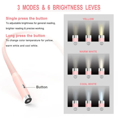 Led Rechargeable Neck Light 3 Modes Hug Reading Lamp Portable Book Light Novelty Flashlight Book Lamp Night Light Neck Light - Checkouts USA