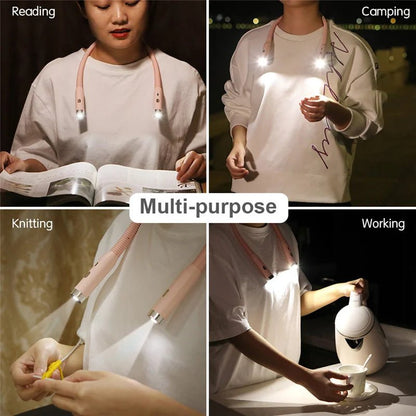 Led Rechargeable Neck Light 3 Modes Hug Reading Lamp Portable Book Light Novelty Flashlight Book Lamp Night Light Neck Light - Checkouts USA