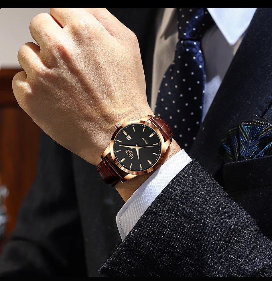 LIGE Man Watch Fashion Leather Strap Mens Watches Military Sport Waterproof Calendar Quartz Wristwatches Male Clock Reloj Hombre - Checkouts USA