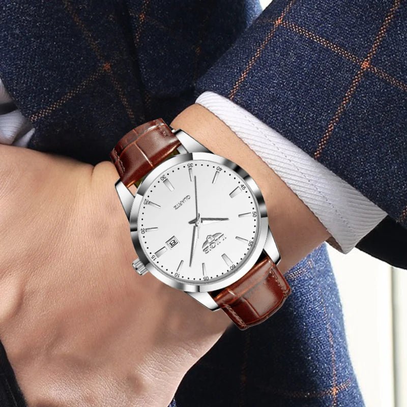 LIGE Man Watch Fashion Leather Strap Mens Watches Military Sport Waterproof Calendar Quartz Wristwatches Male Clock Reloj Hombre - Checkouts USA