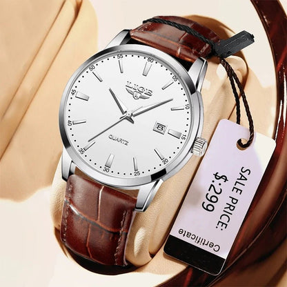 LIGE Man Watch Fashion Leather Strap Mens Watches Military Sport Waterproof Calendar Quartz Wristwatches Male Clock Reloj Hombre - Checkouts USA