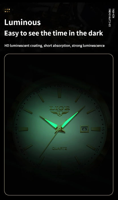 LIGE Man Watch Fashion Leather Strap Mens Watches Military Sport Waterproof Calendar Quartz Wristwatches Male Clock Reloj Hombre - Checkouts USA