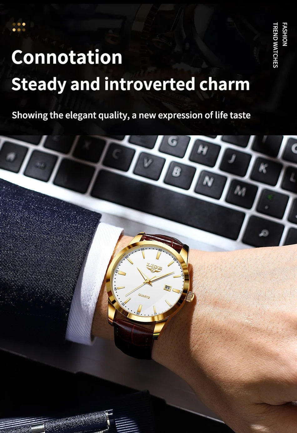 LIGE Man Watch Fashion Leather Strap Mens Watches Military Sport Waterproof Calendar Quartz Wristwatches Male Clock Reloj Hombre - Checkouts USA