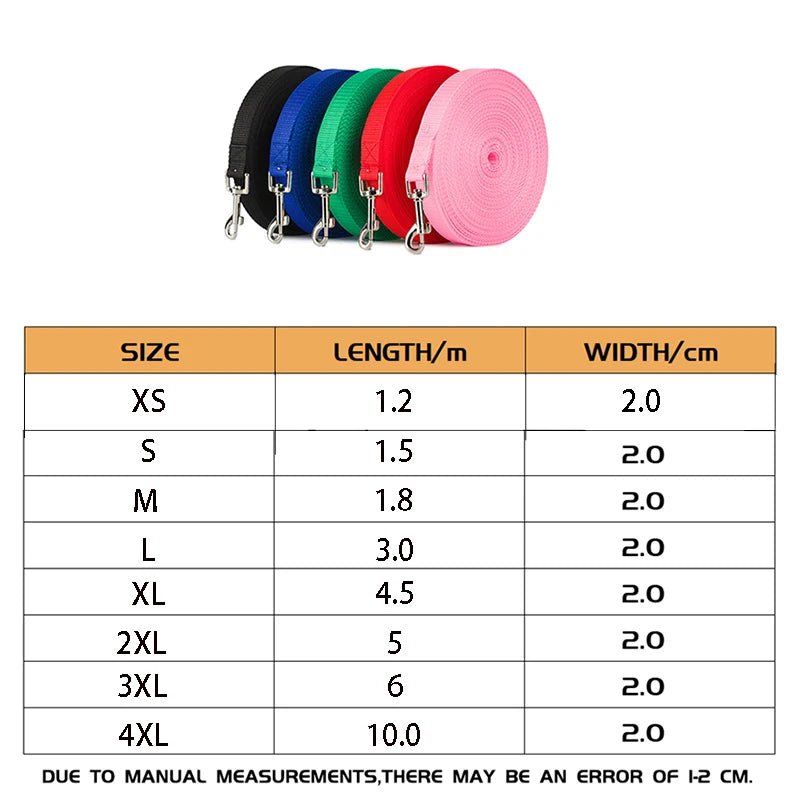 Longer Pet Leashes Rope Outdoor Training Running Dog Leash Belt PP Dogs Lead for Chihuahua Small and Large Dog Product - Checkouts UK