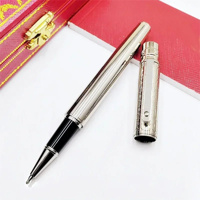 Luxury Ca Ballpoint Pens Writing Stationery High Quality Silver Office Supplies Ink Smooth Rollerball Pen S Series - Checkouts USA