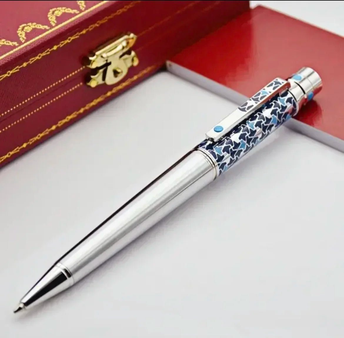 Luxury Ca Ballpoint Pens Writing Stationery High Quality Silver Office Supplies Ink Smooth Rollerball Pen S Series - Checkouts USA
