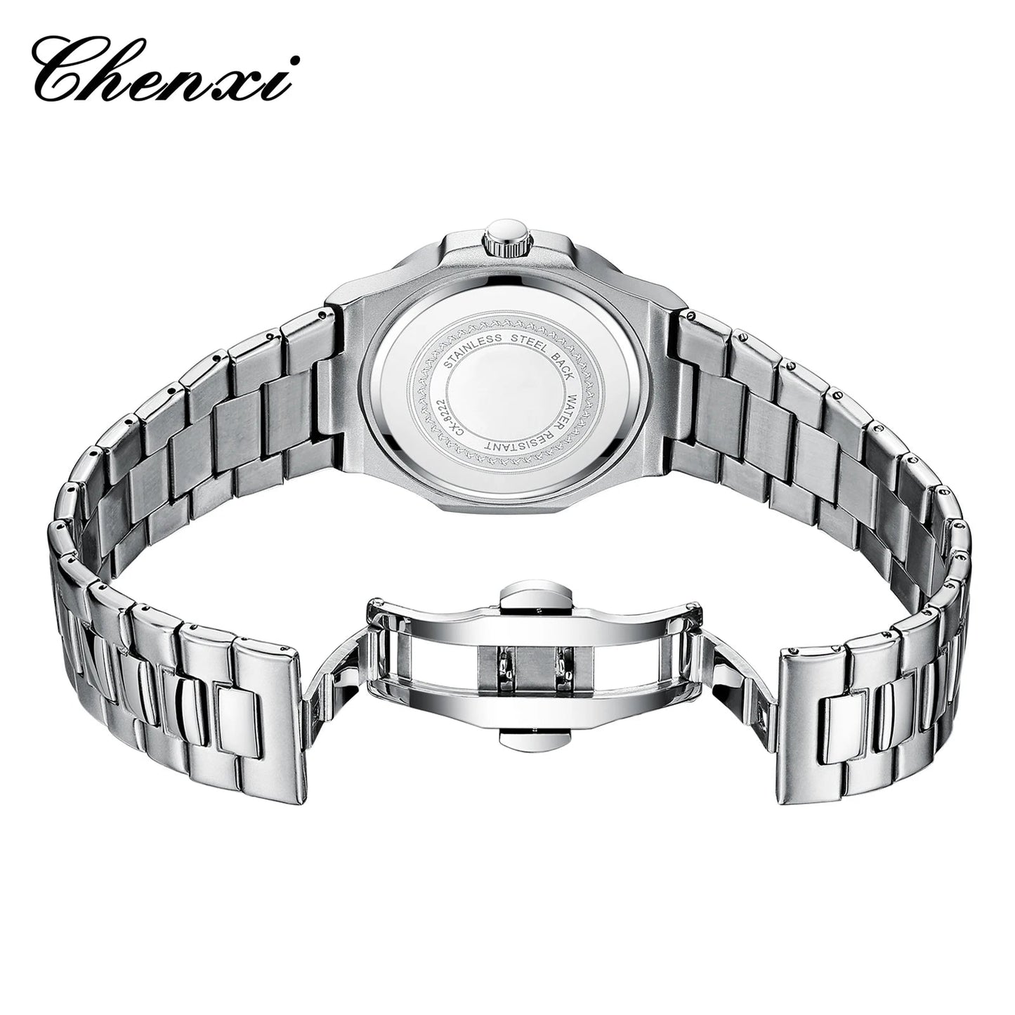 Luxury Fashion Women's Wristwatch Elegant Stainless Steel Quartz Watch For Women Waterproof Watches Clock - Checkouts USA