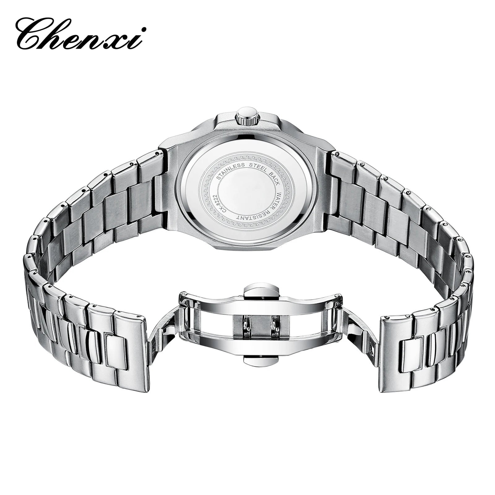 Luxury Fashion Women's Wristwatch Elegant Stainless Steel Quartz Watch For Women Waterproof Watches Clock - Checkouts USA