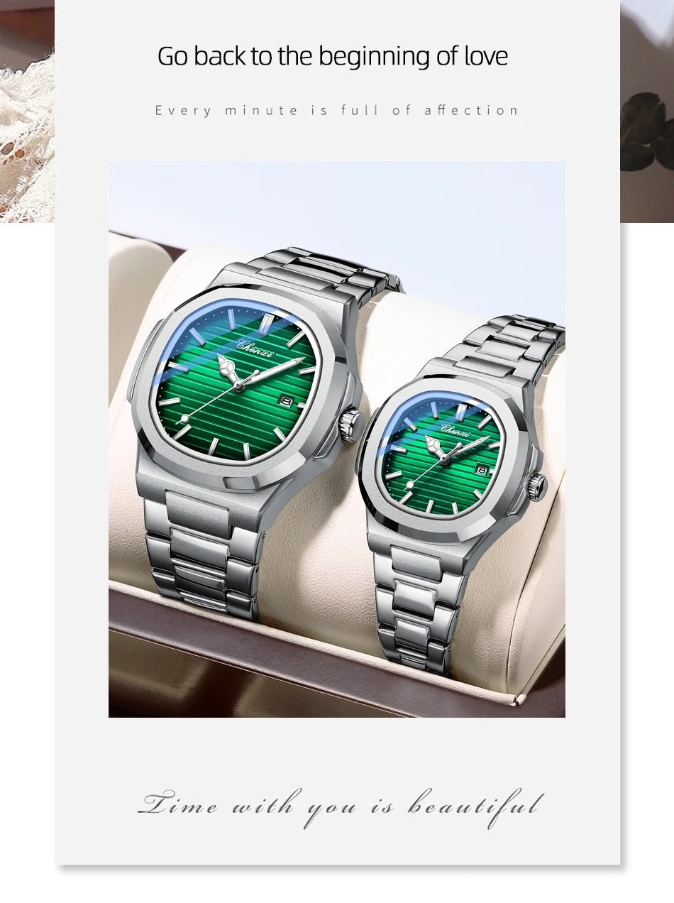 Luxury Fashion Women's Wristwatch Elegant Stainless Steel Quartz Watch For Women Waterproof Watches Clock - Checkouts USA