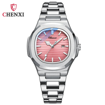 Luxury Fashion Women's Wristwatch Elegant Stainless Steel Quartz Watch For Women Waterproof Watches Clock - Checkouts USA