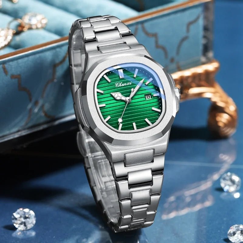 Luxury Fashion Women's Wristwatch Elegant Stainless Steel Quartz Watch For Women Waterproof Watches Clock - Checkouts USA