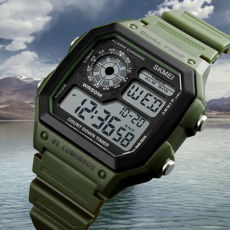 Male Outdoor Multifunction Waterproof Electronic Watch Sports Watch For Men Women Simple Digital Wristwatches Reloj Hombre - Checkouts USA