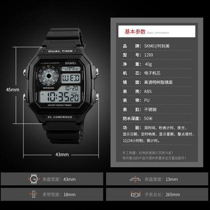 Male Outdoor Multifunction Waterproof Electronic Watch Sports Watch For Men Women Simple Digital Wristwatches Reloj Hombre - Checkouts USA