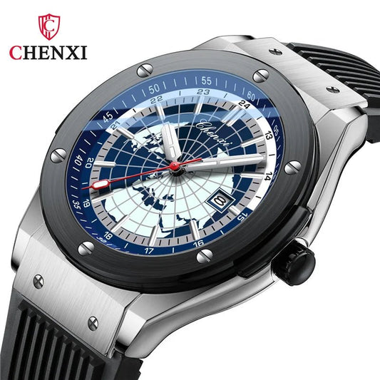 Men Quartz Watch Casual Luxury Sport Brand World Map Military Waterproof Wrist Watch for Male relogios masculino - Checkouts USA