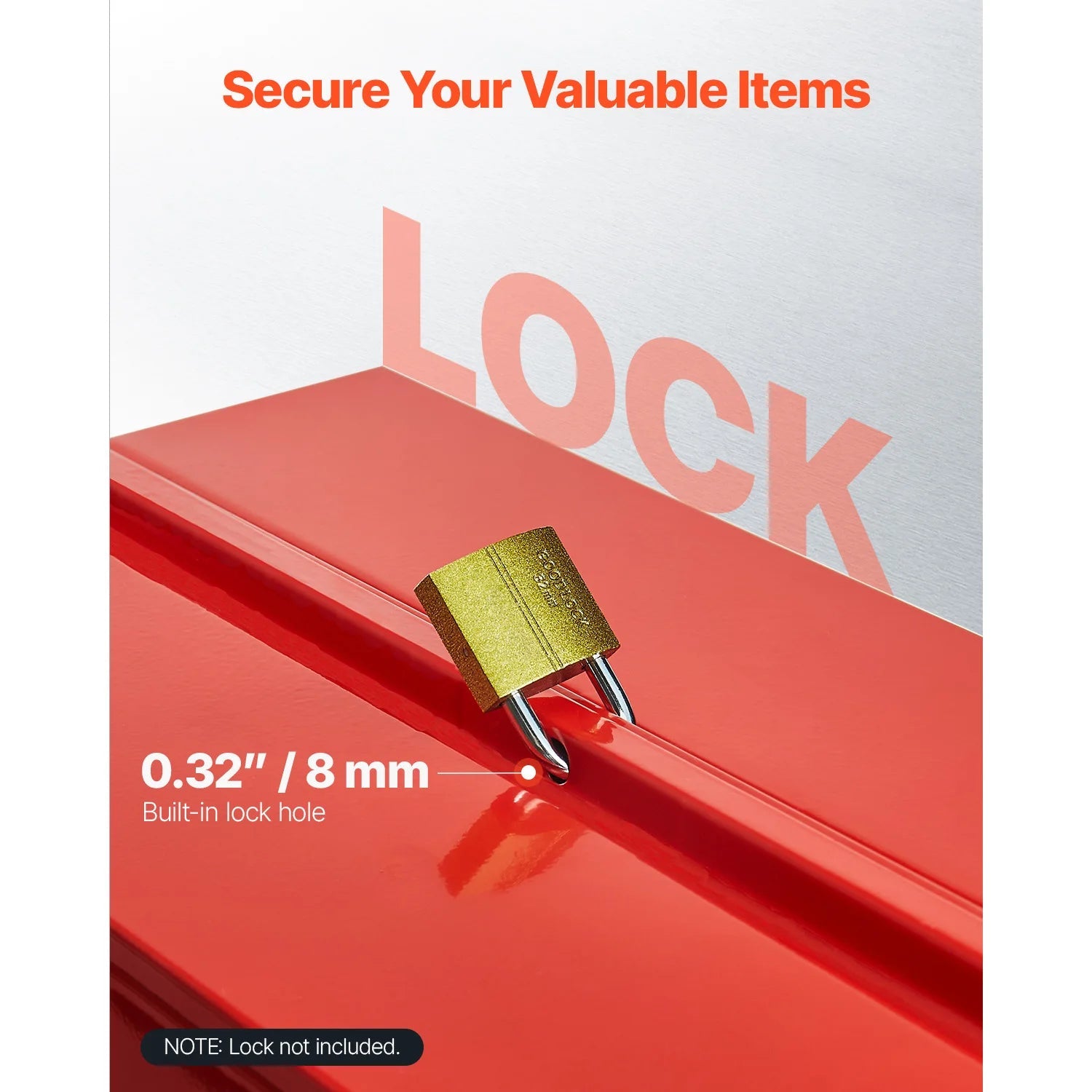 Metal Tool Box 2 - Tier 3 - Tray Portable Folding Tool Chest Organizer with Handle & Lock Toolbox for Factory Repair Shop - Checkouts USA