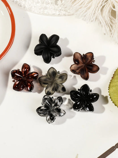 Mini Flower Hair Clips Pack for Women - Creaseless Styling Claw Clips for Bangs and Tiny Hair Styling - Checkouts UK