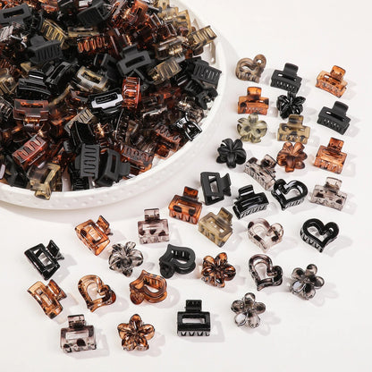 Mini Flower Hair Clips Pack for Women - Creaseless Styling Claw Clips for Bangs and Tiny Hair Styling - Checkouts UK