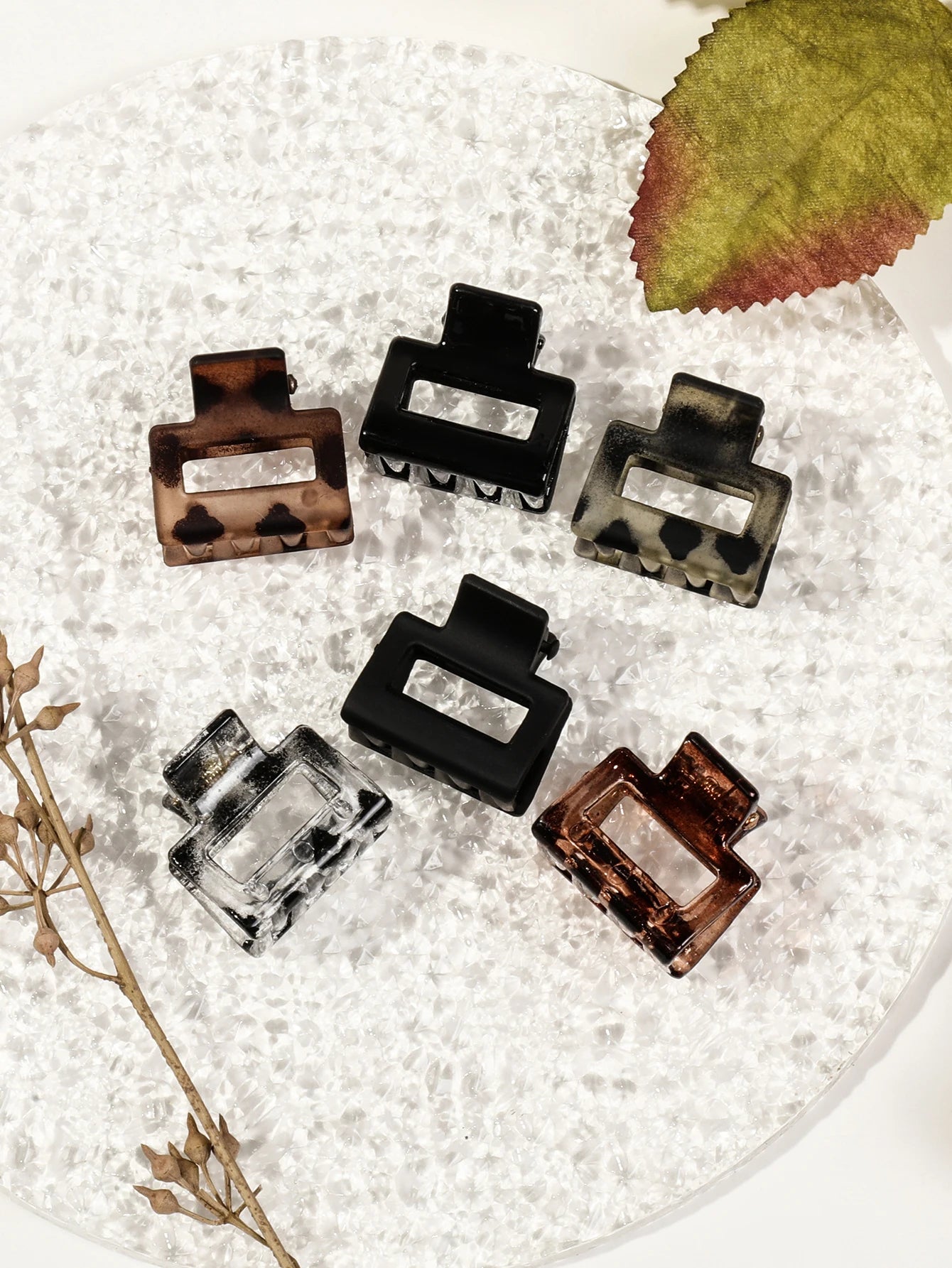 Mini Flower Hair Clips Pack for Women - Creaseless Styling Claw Clips for Bangs and Tiny Hair Styling - Checkouts UK