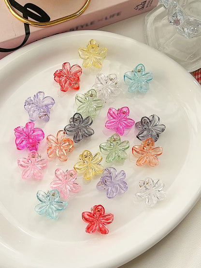 Mini Flower Hair Clips Pack for Women - Creaseless Styling Claw Clips for Bangs and Tiny Hair Styling - Checkouts UK