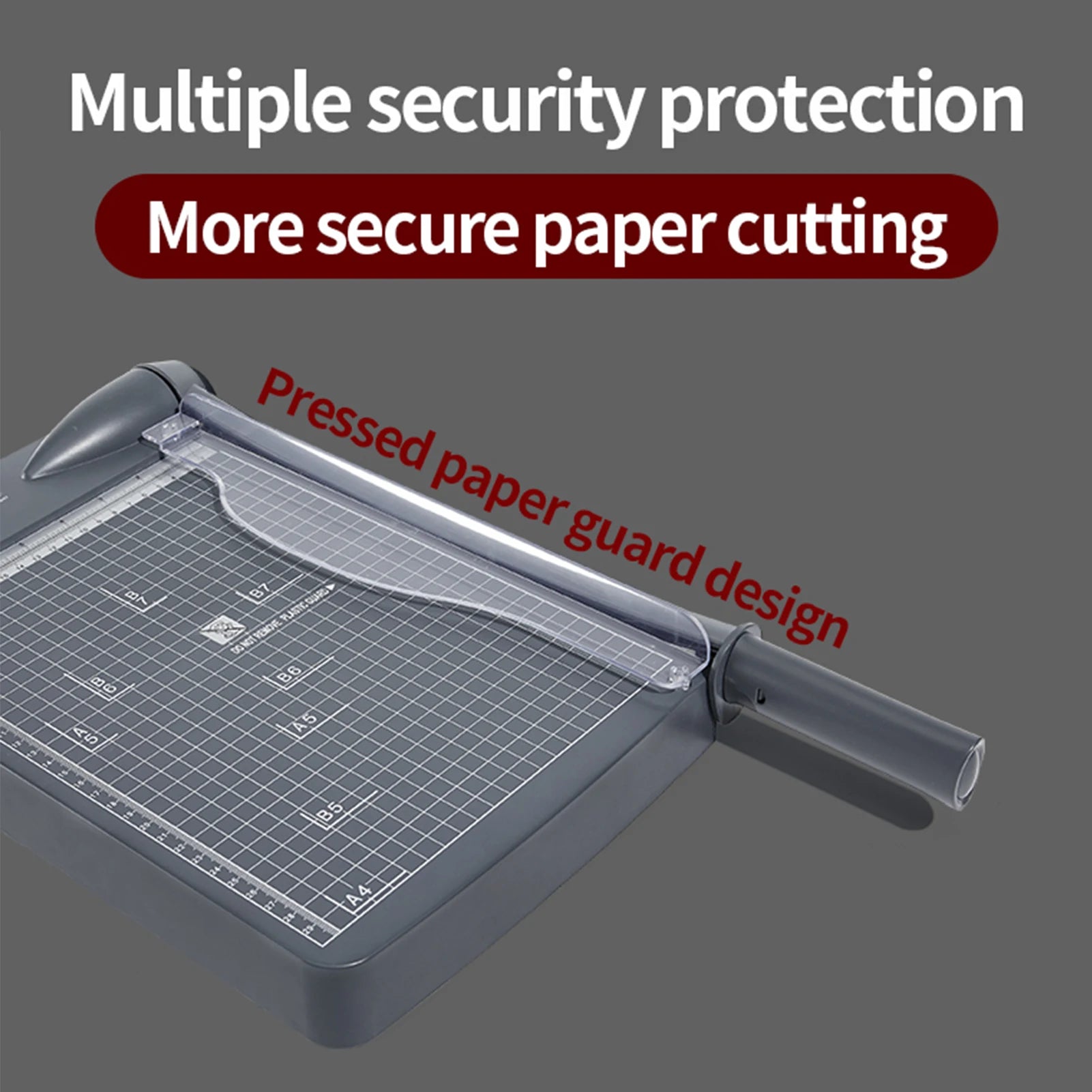 Mini Paper Trimmer Guillotine Cutter A4 Cut Length Desktop Paper Cutting Machine with Security Cutter Head - Checkouts USA