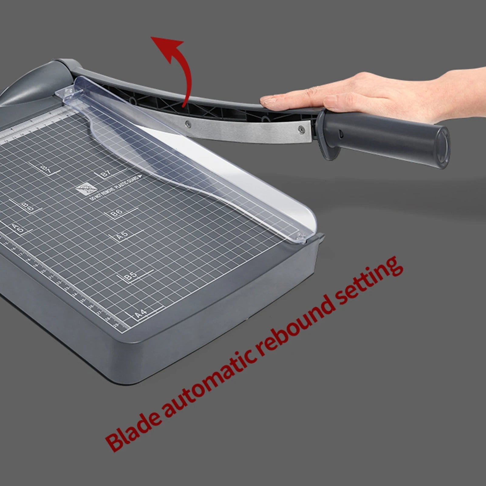 Mini Paper Trimmer Guillotine Cutter A4 Cut Length Desktop Paper Cutting Machine with Security Cutter Head - Checkouts USA