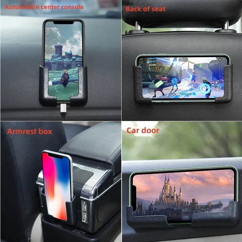 Multifunction Car Phone Mount Cell Phone Holder Lightness Portability No Space Occupy Stand Auto Interior Accessories - Checkouts UK