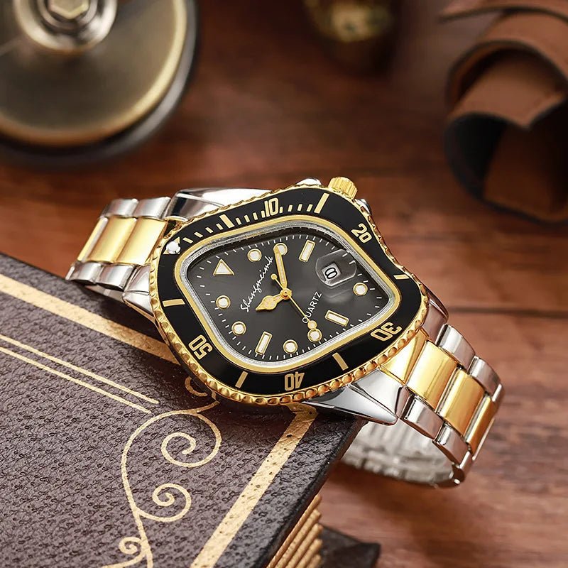 New Fashion Men Luxury Casual Quartz Watch Mens Famous Business Stainless Steel Watches For Gifts Relogio Masculino Male Clock - Checkouts USA