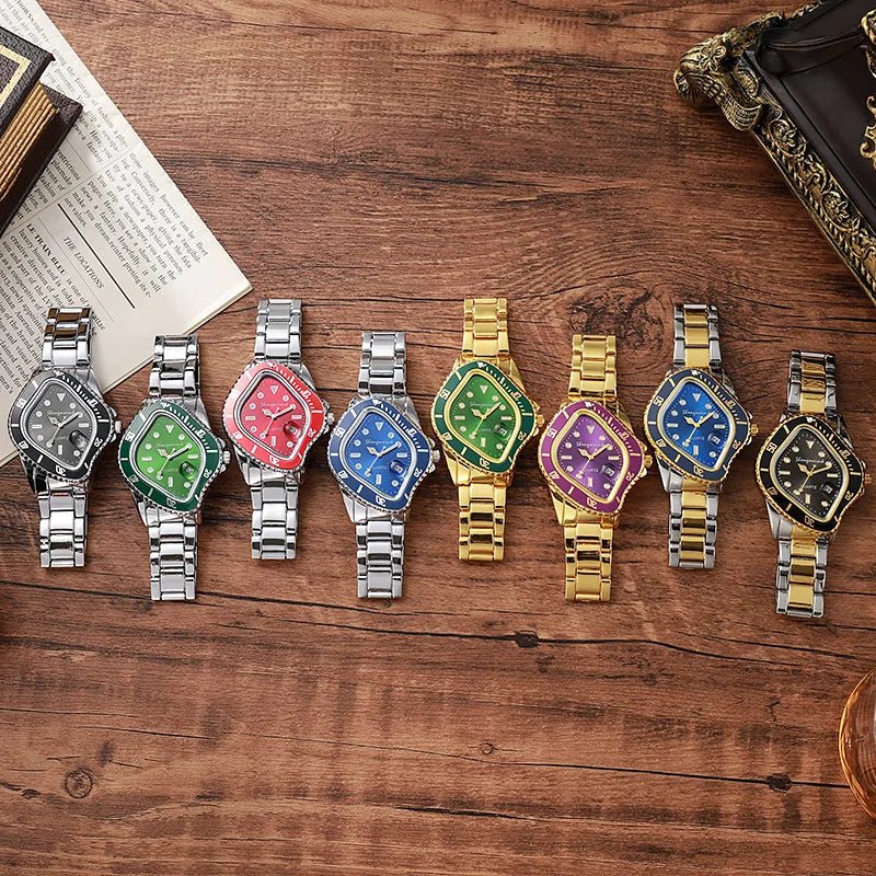 New Fashion Men Luxury Casual Quartz Watch Mens Famous Business Stainless Steel Watches For Gifts Relogio Masculino Male Clock - Checkouts USA