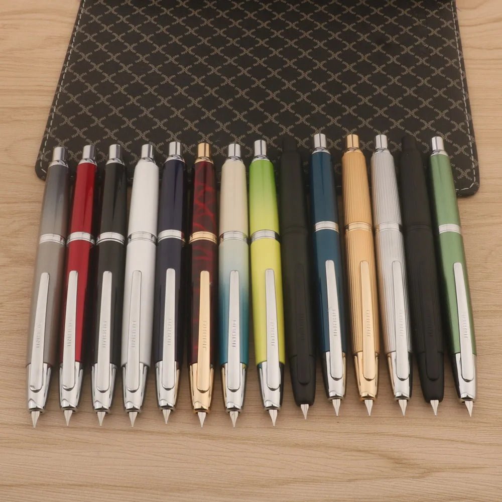 new JinHao 10 Fountain Pen Press matte black F/EF Nib Stationery Office School Supplies Gift Ink Pens - Checkouts USA