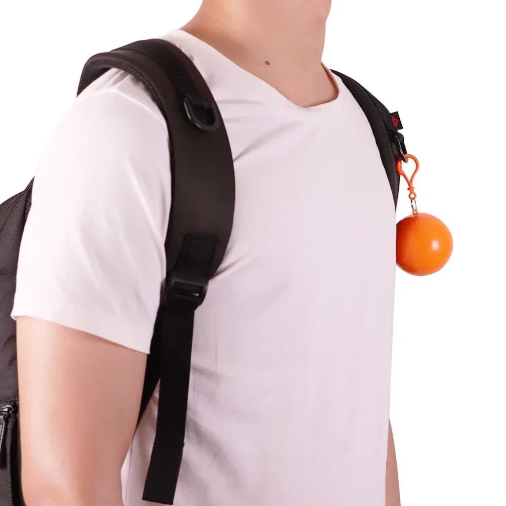 New Portable Disposable Raincoat Keychain Compression Ball Pocket Ball Outdoor Adult Travel Hangable Poncho Camping Gear - Checkouts UK