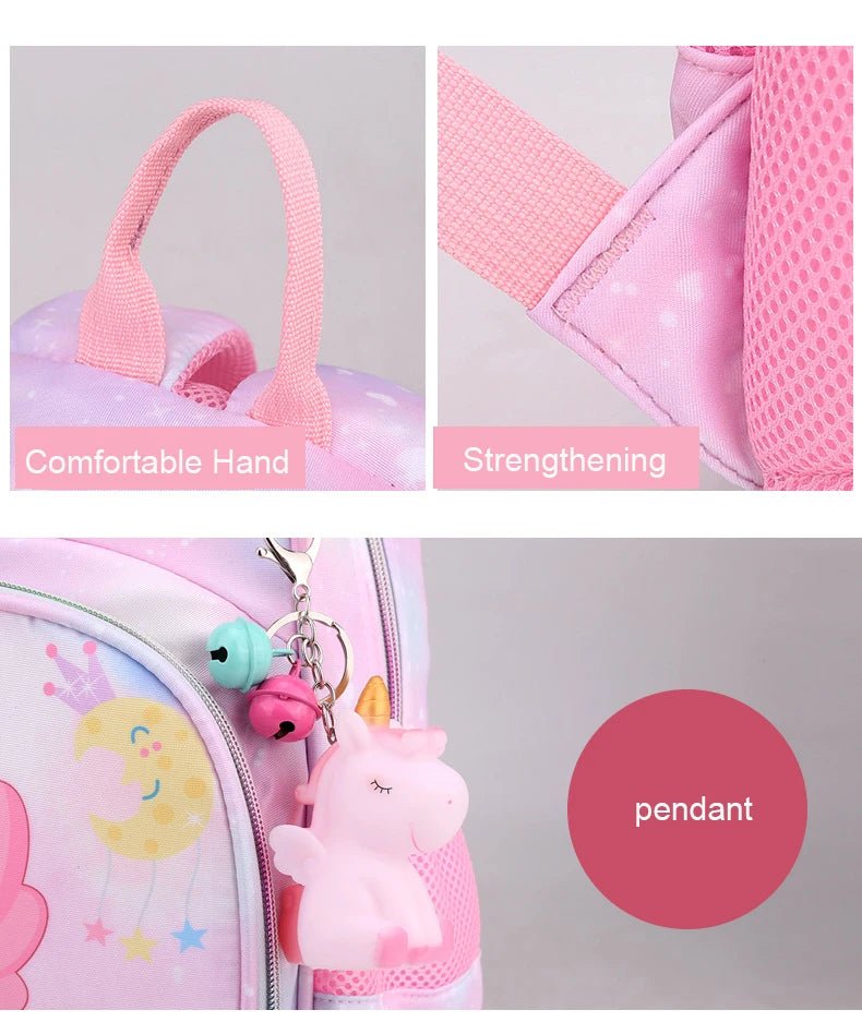 New Unicorn Backpack For Girls Cartoon Pink Princess School Bags Kids Satchels Kindergarten Bookbag Mochila Infantil Escolar - Checkouts USA