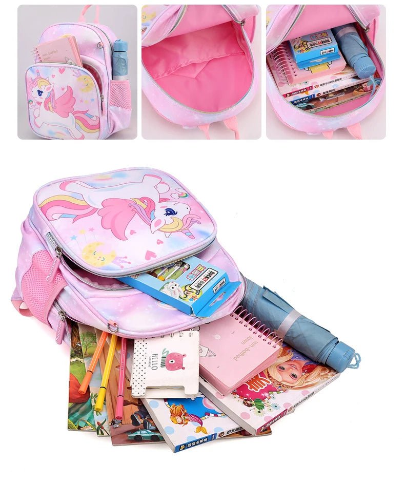 New Unicorn Backpack For Girls Cartoon Pink Princess School Bags Kids Satchels Kindergarten Bookbag Mochila Infantil Escolar - Checkouts USA