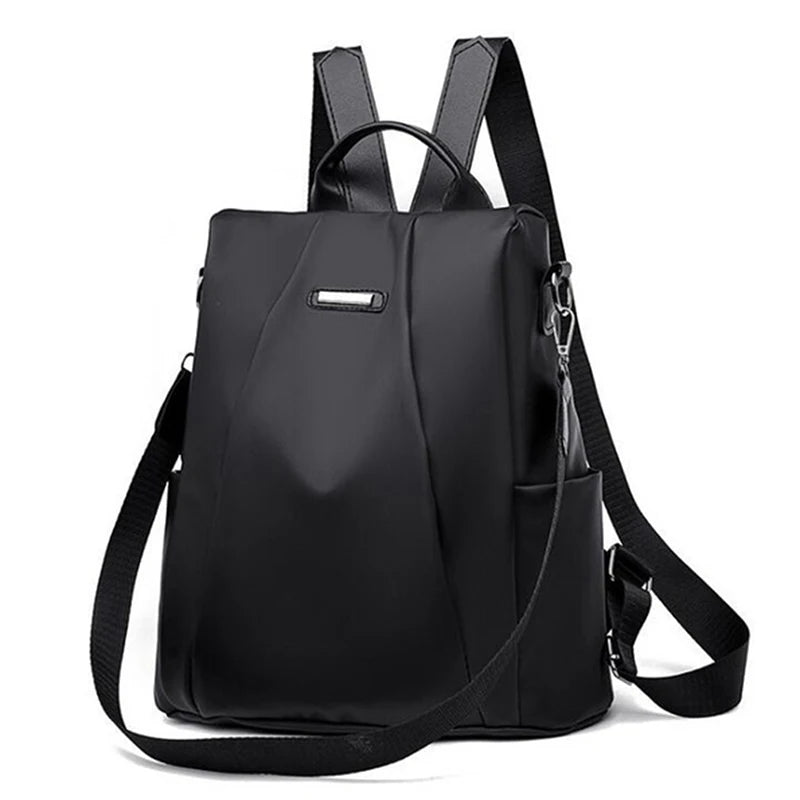 New Women's Multifunction Backpack Casual Solid Color School Bag For Girls Fashion Detachable Strap Travel Shoulder Bag - Checkouts UK